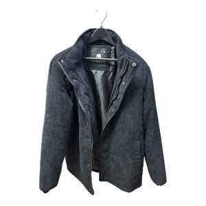 American Stitch Black Puffer Jacket with Zipper Closure and Structured Fit